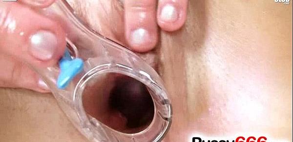  Czech amateur slut Monika vagina flexing closeups